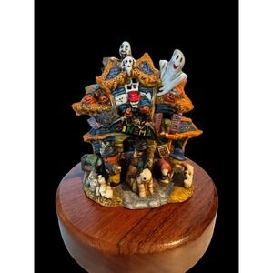 Vintage Spooky Hollow "Haunted Cinema" Lighted Porcelain House – Original Box In